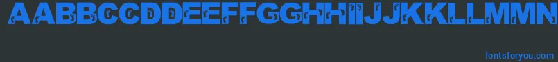 JennasFeet Font – Blue Fonts on Black Background