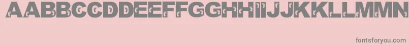 JennasFeet Font – Gray Fonts on Pink Background