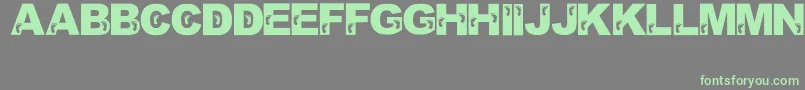 JennasFeet Font – Green Fonts on Gray Background
