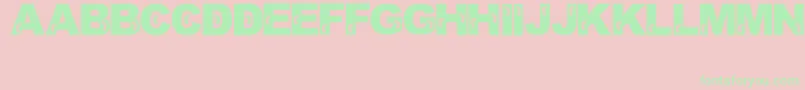 JennasFeet Font – Green Fonts on Pink Background