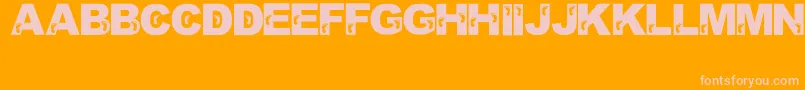 JennasFeet Font – Pink Fonts on Orange Background