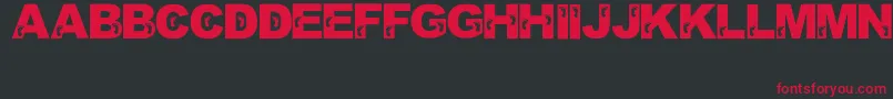 JennasFeet Font – Red Fonts on Black Background
