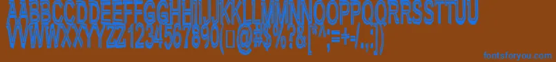 Very Bad Posture Font – Blue Fonts on Brown Background