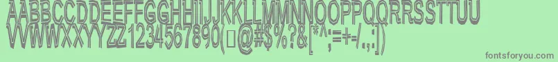 Very Bad Posture-Schriftart – Graue Schriften auf grünem Hintergrund