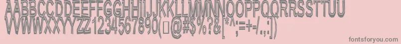 Very Bad Posture Font – Gray Fonts on Pink Background