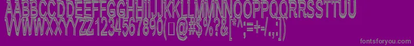 Very Bad Posture Font – Gray Fonts on Purple Background