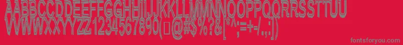 Very Bad Posture Font – Gray Fonts on Red Background