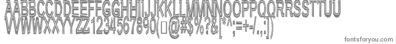 Very Bad Posture Font – Gray Fonts on White Background