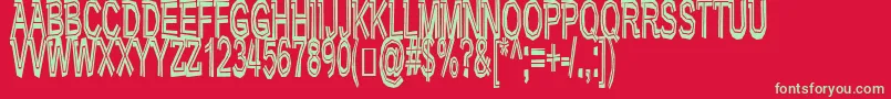 Very Bad Posture Font – Green Fonts on Red Background