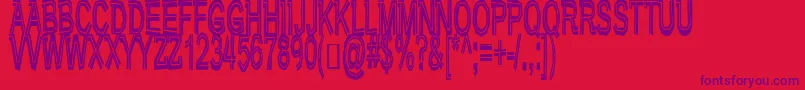 Very Bad Posture Font – Purple Fonts on Red Background