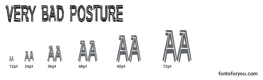 Very Bad Posture Font Sizes