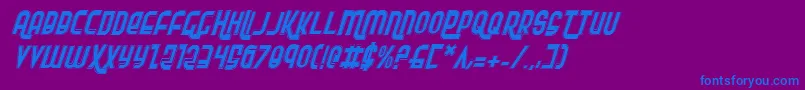 Шрифт Rokikierpi – синие шрифты на фиолетовом фоне
