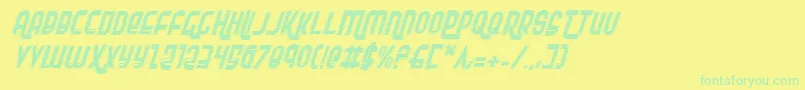 Rokikierpi Font – Green Fonts on Yellow Background