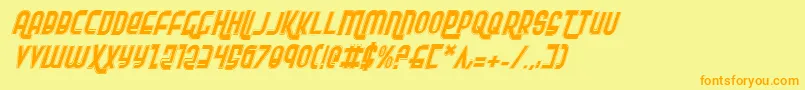 Rokikierpi Font – Orange Fonts on Yellow Background