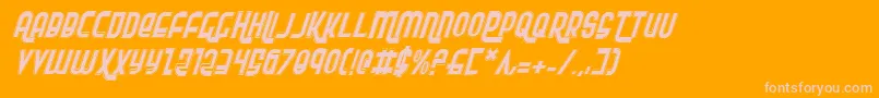 Rokikierpi Font – Pink Fonts on Orange Background