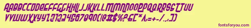 Rokikierpi Font – Purple Fonts on Yellow Background