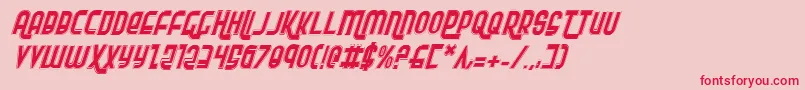 フォントRokikierpi – ピンクの背景に赤い文字