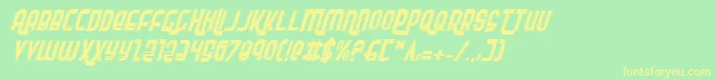 Rokikierpi Font – Yellow Fonts on Green Background