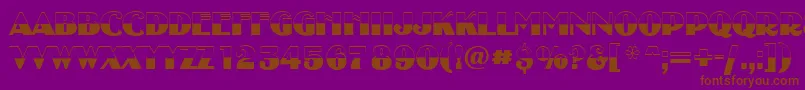 AUncleytitulbwBold-Schriftart – Braune Schriften auf violettem Hintergrund