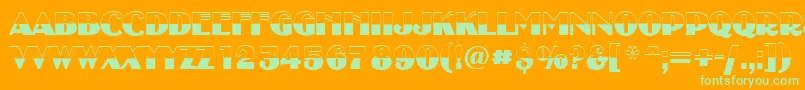 AUncleytitulbwBold Font – Green Fonts on Orange Background