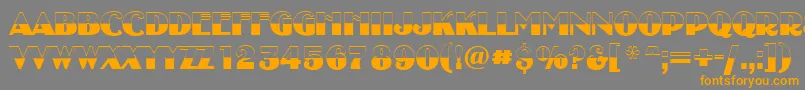 AUncleytitulbwBold-Schriftart – Orangefarbene Schriften auf grauem Hintergrund