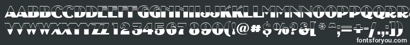 AUncleytitulbwBold-fontti – valkoiset fontit mustalla taustalla