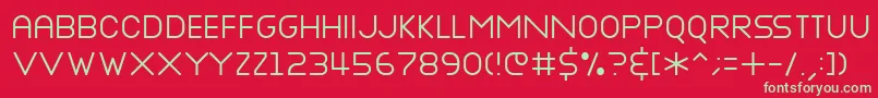 Nottke Font – Green Fonts on Red Background