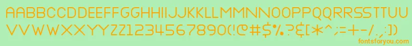 Nottke Font – Orange Fonts on Green Background