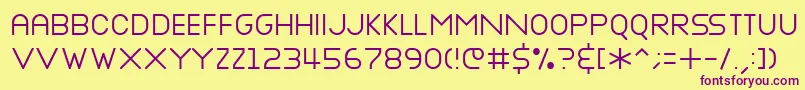 Nottke Font – Purple Fonts on Yellow Background
