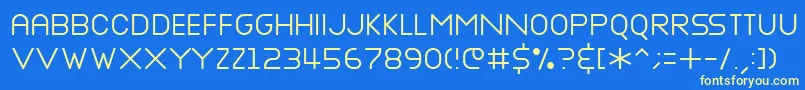 Nottke Font – Yellow Fonts on Blue Background
