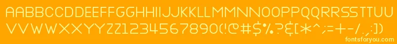 Nottke Font – Yellow Fonts on Orange Background