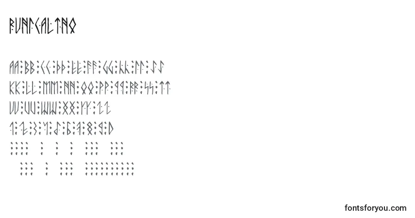 Runicaltno-fontti – aakkoset, numerot, erikoismerkit