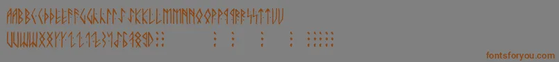 Runicaltno Font – Brown Fonts on Gray Background