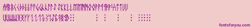 Runicaltno Font – Purple Fonts on Pink Background