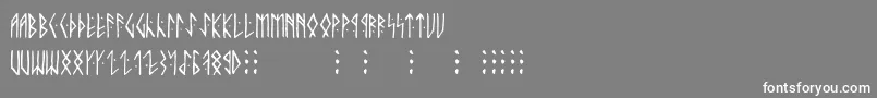 Runicaltno Font – White Fonts on Gray Background