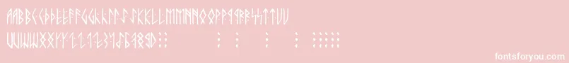フォントRunicaltno – ピンクの背景に白い文字