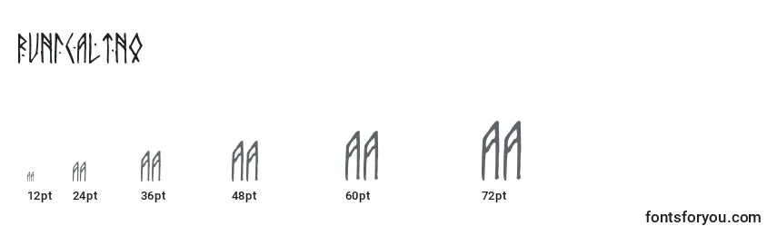 Rozmiary czcionki Runicaltno