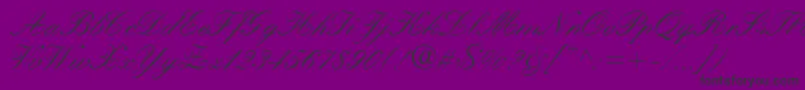 KastlerItalic-fontti – mustat fontit violetilla taustalla