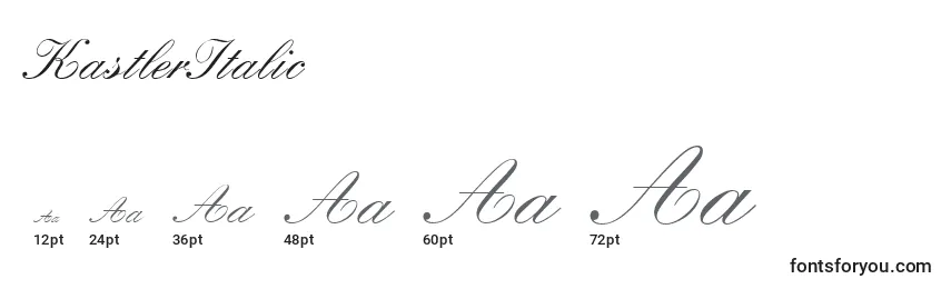 KastlerItalic Font Sizes