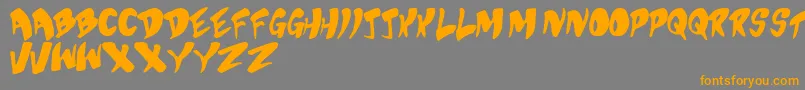 BubblegumSuperstar-Schriftart – Orangefarbene Schriften auf grauem Hintergrund
