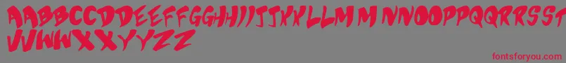 BubblegumSuperstar Font – Red Fonts on Gray Background