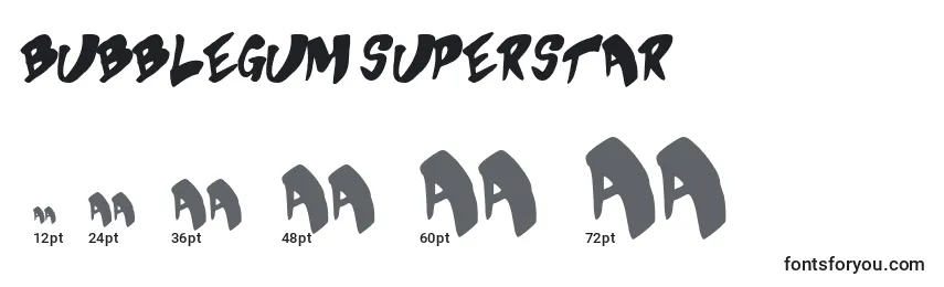 BubblegumSuperstar Font Sizes