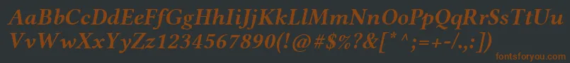 LinlibertineRbi Font – Brown Fonts on Black Background