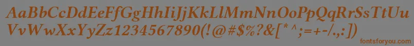 LinlibertineRbi Font – Brown Fonts on Gray Background