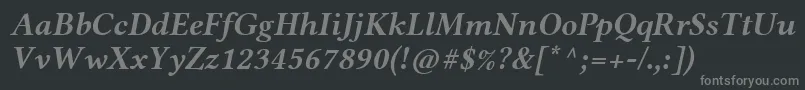 LinlibertineRbi Font – Gray Fonts on Black Background