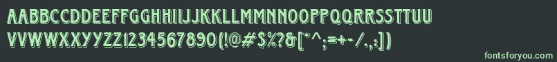 HoustonRegular Font – Green Fonts on Black Background