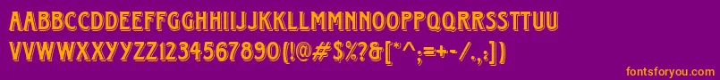 HoustonRegular Font – Orange Fonts on Purple Background