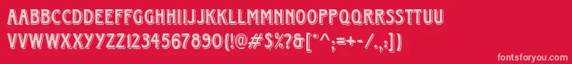 HoustonRegular Font – Pink Fonts on Red Background