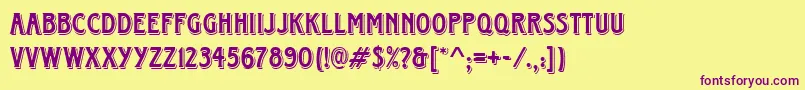 HoustonRegular Font – Purple Fonts on Yellow Background