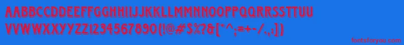 HoustonRegular Font – Red Fonts on Blue Background